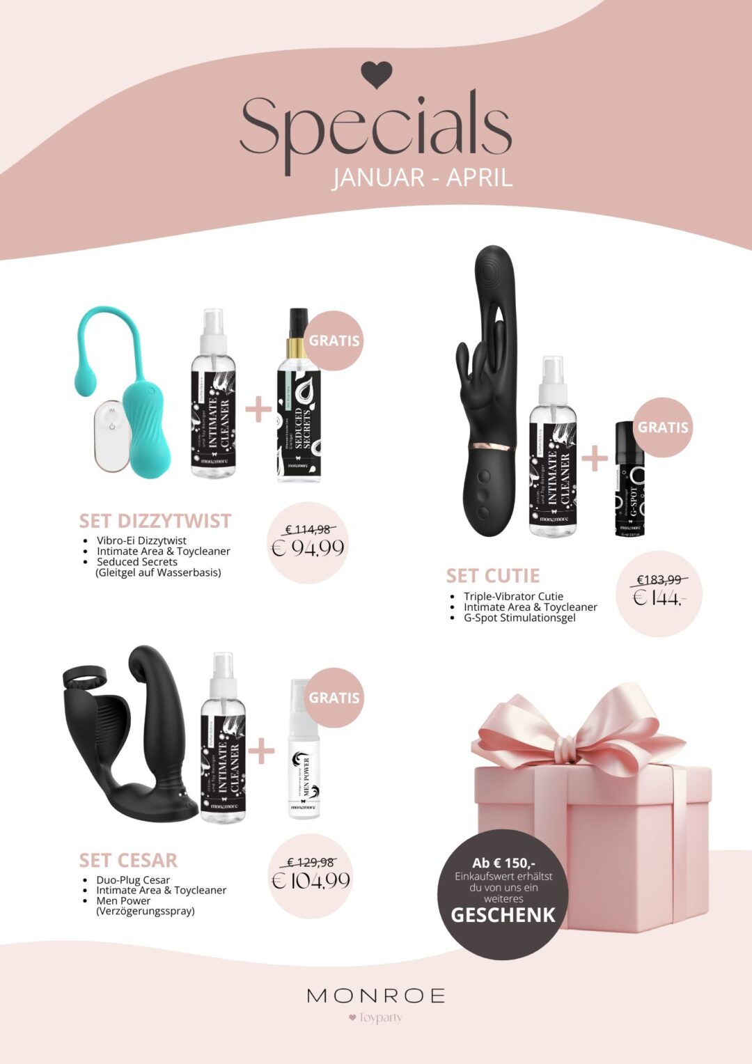 Angebote Dizzytwist, Cutie und Cesar Januar-April 2026