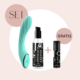 Aktionsset aus monamore G-Punkt-Vibrator Groovy, monamore Intimate Area & Toycleaner und kostenlosem monamore G-Spot Stimulationsgel