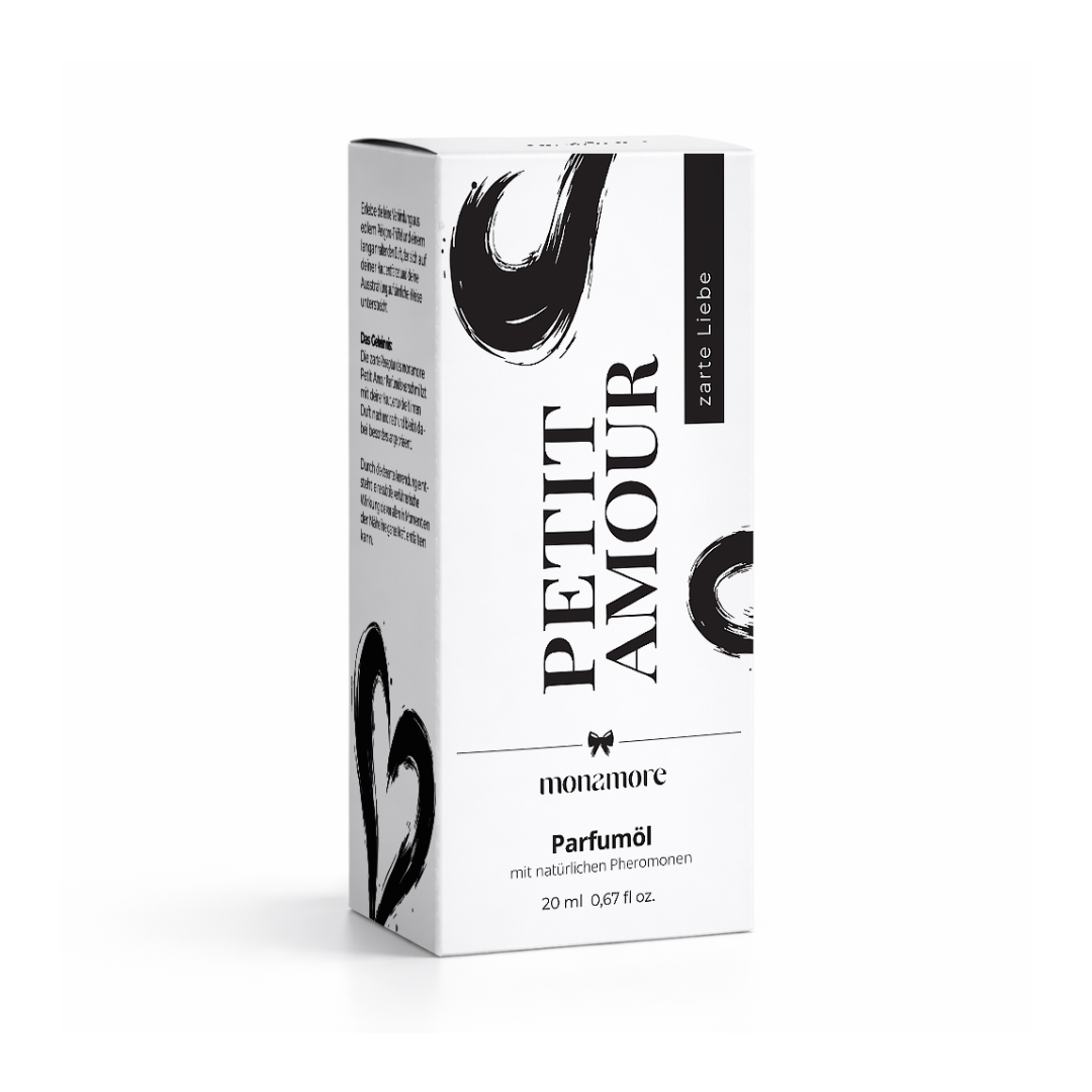 monamore Petit Amour Parfümöl mit natürlichen Pheromonen im eleganten Roll-on für sinnlich-blumigen Duft auf der Haut