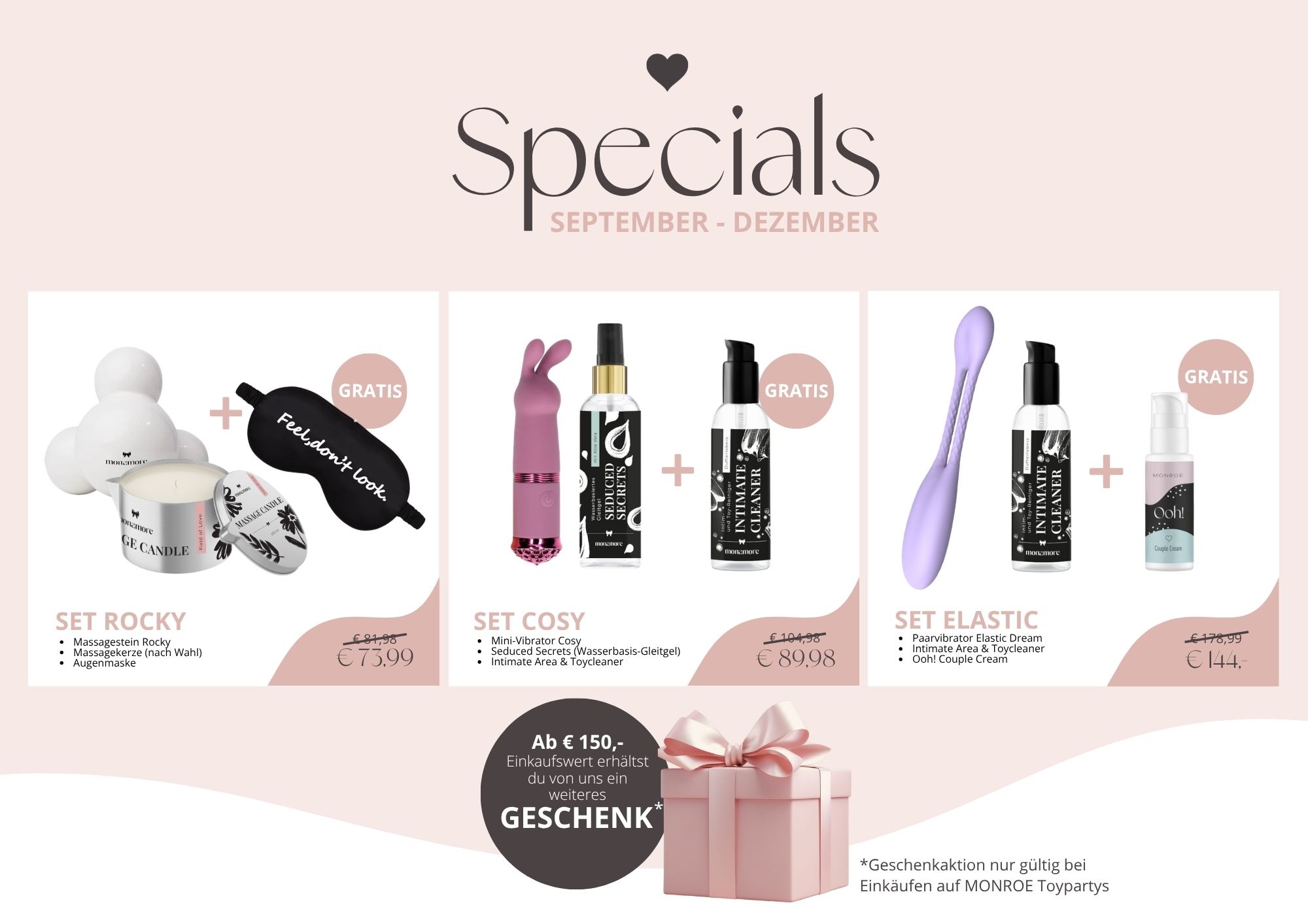Specials Aktionen September bis Dezember + Gratisprodukt Specials Aktionen September bis Dezember + Gratisprodukt